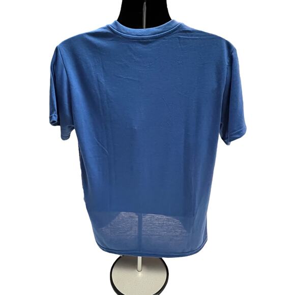 Flower Power Peace Symbol Blue Shirt - Picture 3 of 5